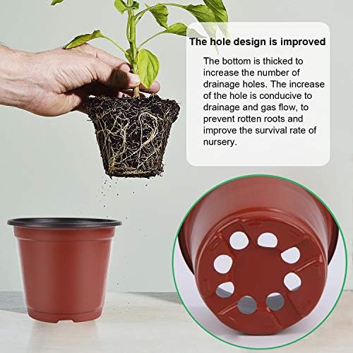 Augshy 250Pcs 4 Inches Plant Pots Seed Starting Containers with 300 Labels