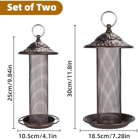 Nyjer/Thistle Seeds Wild Bird Feeder 2 Pack,All-Metal Material