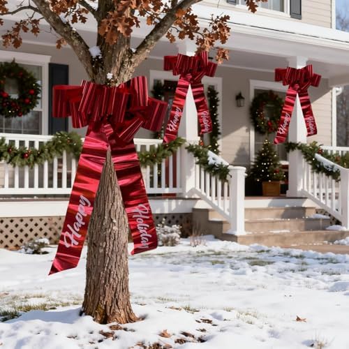 Big Christmas Bow 30 inch Holiday Bow for Christmas & Outdoor Decor