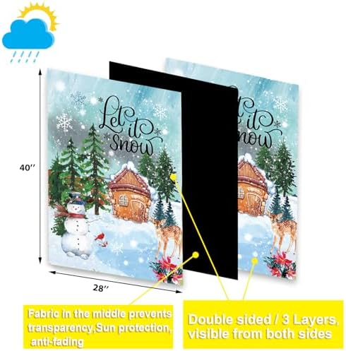 CDLong Seasonal Garden Flags Set of 12, Double Sided 28 x 40 Inch Yard Flag