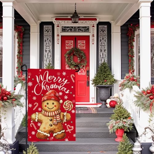 Christmas Garden Flags for Outisde 12 x 18 Inch Double Sided