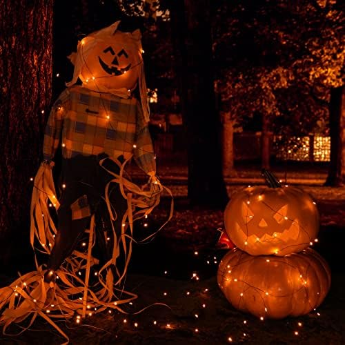 Joomer Orange Halloween Solar String Lights - 2 Pack Total 80FT 240LED