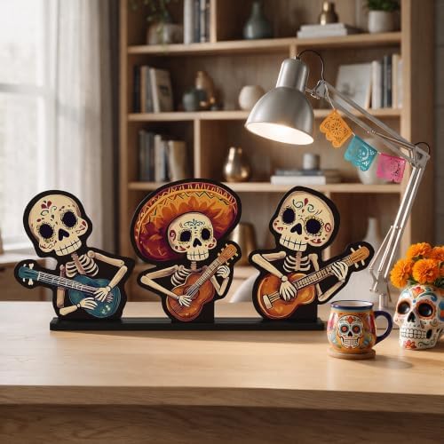 Smile Dia de los Muertos Wooden Standing Decor