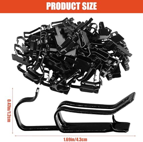 Zonon 100 Pcs Christmas Lights Metal Clips, Gutter Clips for Lights