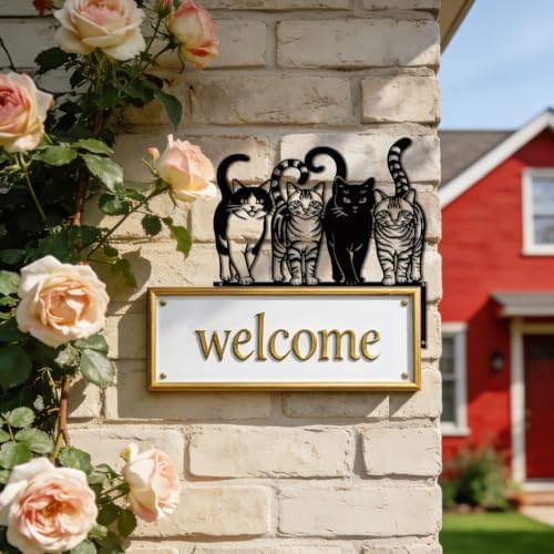 CUTHOLLOW cats Door Topper Sign Wall Art Decor