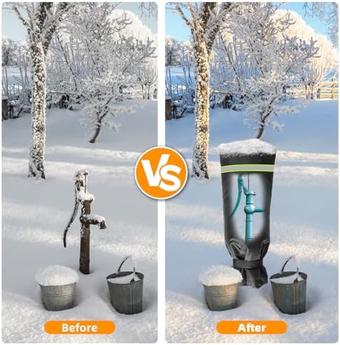 Outdoor Faucet Covers for Winter with Reflective Strips