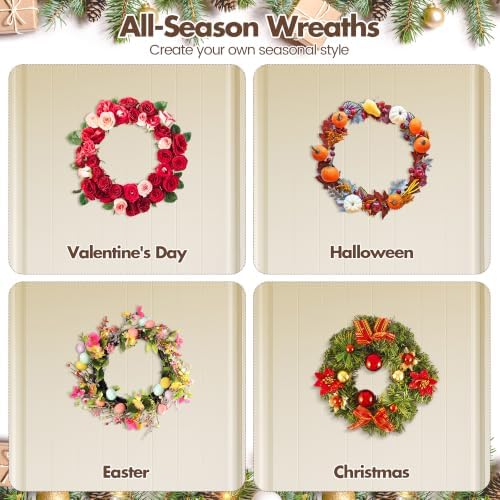 Ruisita 6 Pieces 8 Inch Grapevine Wreaths Vine Branch Wreath Natural Christmas Rattan Wreath Garland Decoration for Christmas Holiday Craft or Wedding Supplies