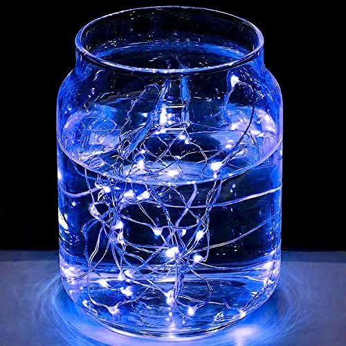 4 Pack Fairy Lights Battery Operated with Timer Christmas Fairy Light Blue