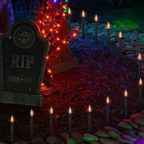 SUNSGNE 19.5FT Halloween Pathway Marker String Lights with 10 Count Lights