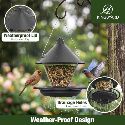 Kingsyard Wild Bird Feeder for Outdoors Hanging