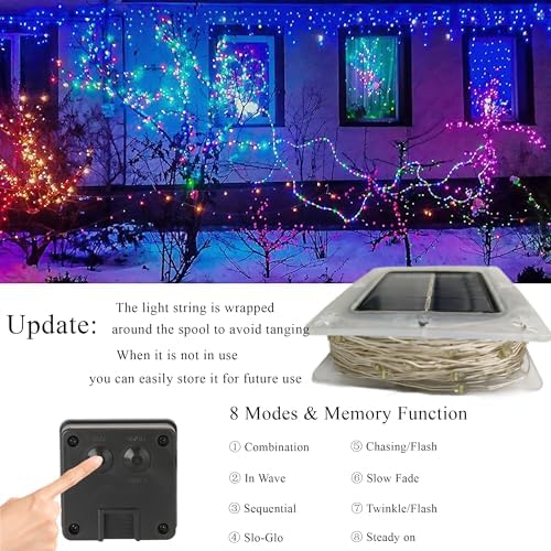 Joomer Solar Fairy Lights, 2-Pack Total 80FT 240LED Lights, Multicolor