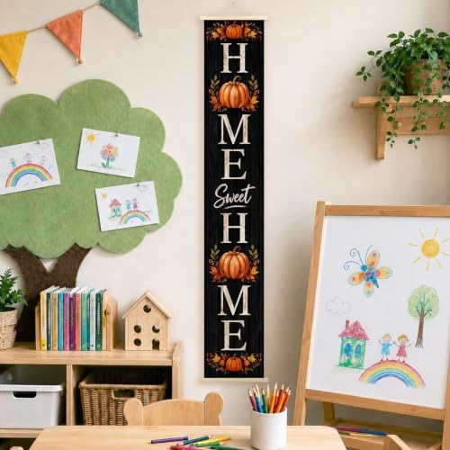 Home Sweet Home Fall Porch Door Banner Wall Decorations 8x47