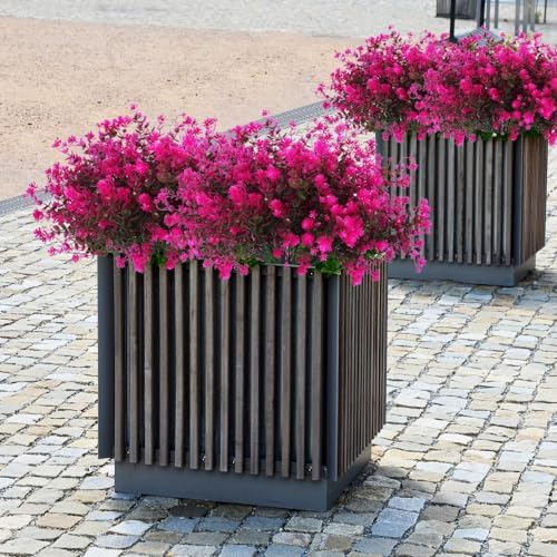 RECUTMS Boxwood Springs, Artificial Flowers Outdoor Fake UV Resistant Shubs