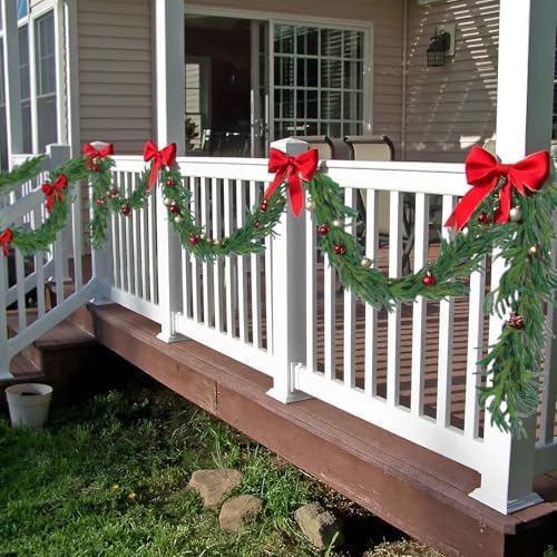 Hananona 4Pcs 6FT Christmas Garlands, Real Touch Norfolk Pine Garland