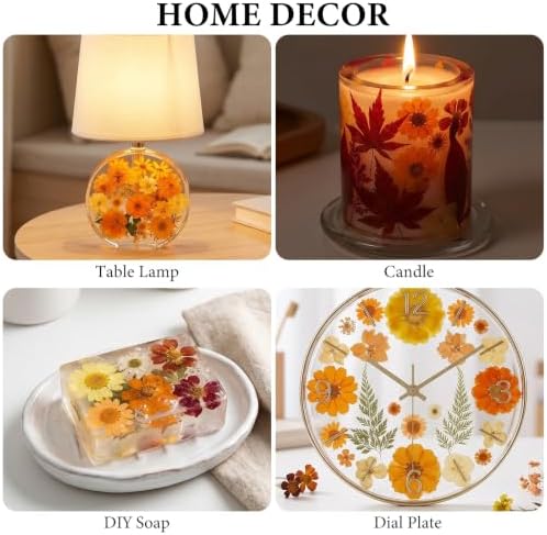277 Pcs Autumn Dried Flowers for Crafts,Real Nature Dried Flowers for Resin