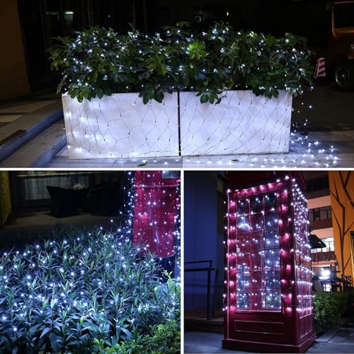 iBaycon 4FT x 6FT Christmas Net Lights Outdoor Mesh Light, White