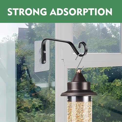 3 Pcs Window Bird Feeder Hanger Hook, High Load-Bearing Bird Feeder Hooks