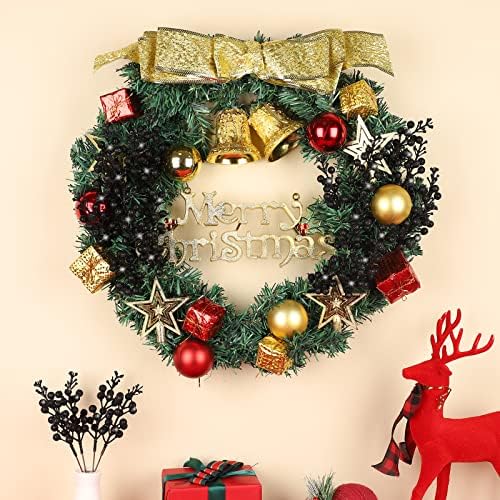 36Pcs Christmas Glitter Berry Stems, Black Artificial Christmas Tree Picks
