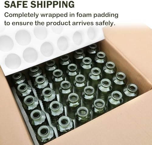Glass Bud Vases 30 Pack, Small Green Flower Vases for Centerpieces in Bulk