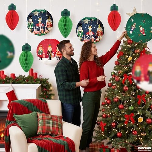 KatchOn Hanging Christmas Decorations Indoor – Pack of 10