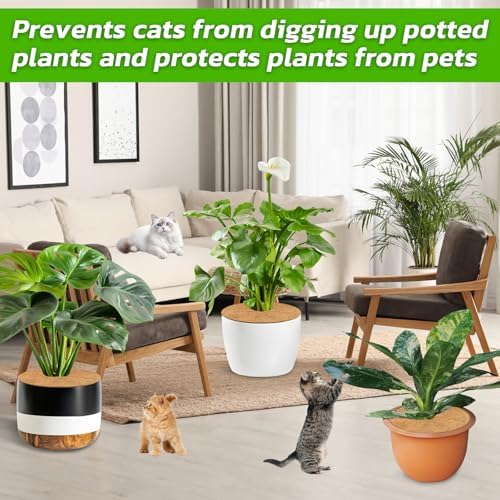 Legigo 4 Pack Coconut Fiber Mulch Ring Tree Plant Protector Mat, 18 Inch