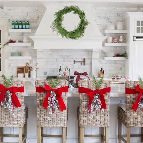 Hananona Artificial Pine Branches,40Pcs Christmas Cedar Greenery Stem Picks