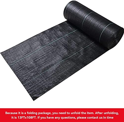 3.2oz 13ftx108ft Driveway Fabric, Premium weed barrier landscape fabric heavy duty Underlayment, Commercial Grade Driveway Road Fabric, Geotextile Fabric for Soil Stabilization, landscaping