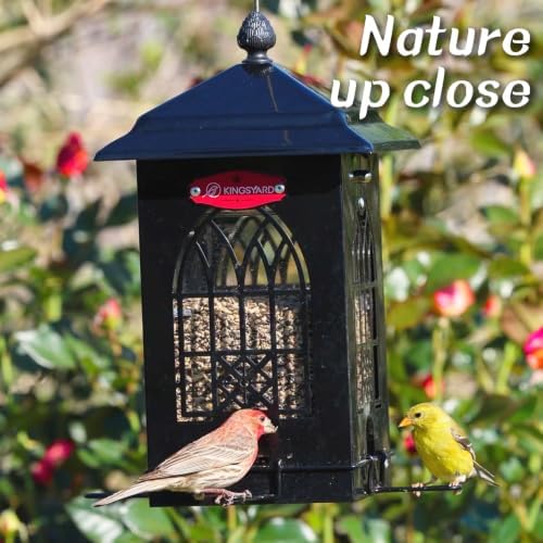 Kingsyard 5 Lbs Squirrel Proof Bird Feeders with Weight-Activated Perches