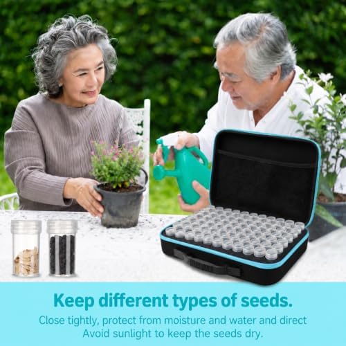 ScrollSavor 140 Slots Waterproof Seed Organizer Box with 20 Seed Envelopes