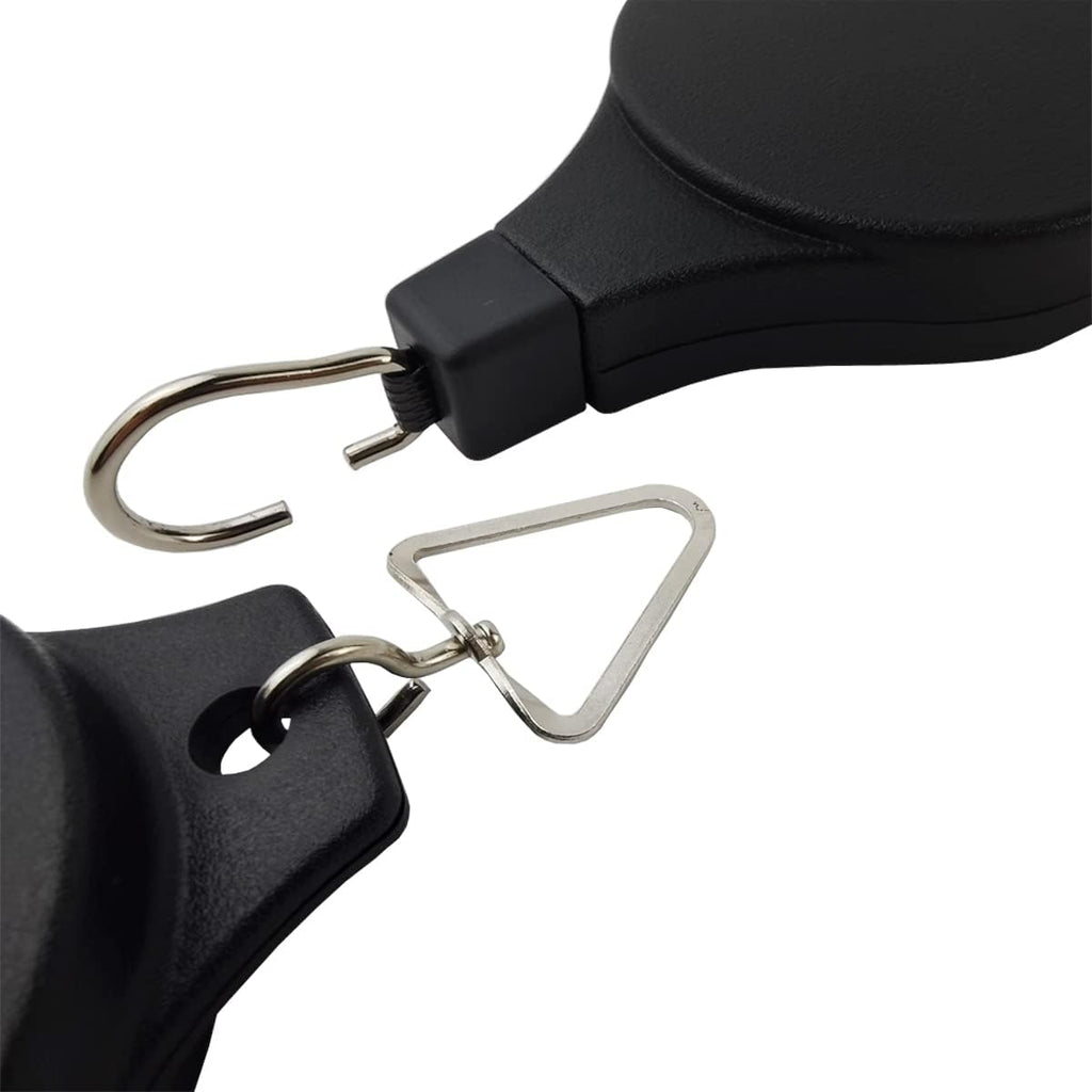 TIHOOD 6PCS Plant Pulley Hanger with 6 PCS Metal Ceiling Plant Hooks, Retractable Plant Hook Pulley, Adjustable Heavy