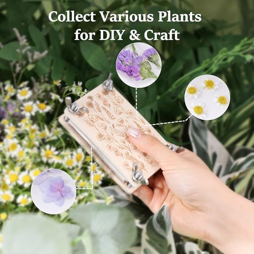 Aboofx Mini Flower Press Kit 2.5x4 Inch, Pocket Pressed for Small Flowers