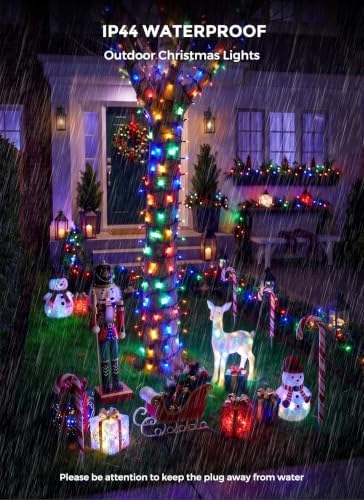 LED Christmas Lights Indoor Outdoor, 33FT 100 Count Mini String Lights