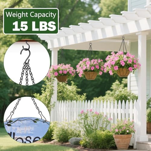 157 Inch Hanging Chain with 30 S Hooks and 30 Clips For Hanging Plants