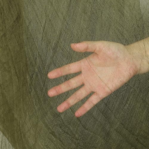 Whaline Halloween Olive Green Creepy Cloth 276 x 87 Inch Spooky Gauze Clothes Halloween Scary Decoration for Haunted Houses Party Supplies Indoor Outdoor