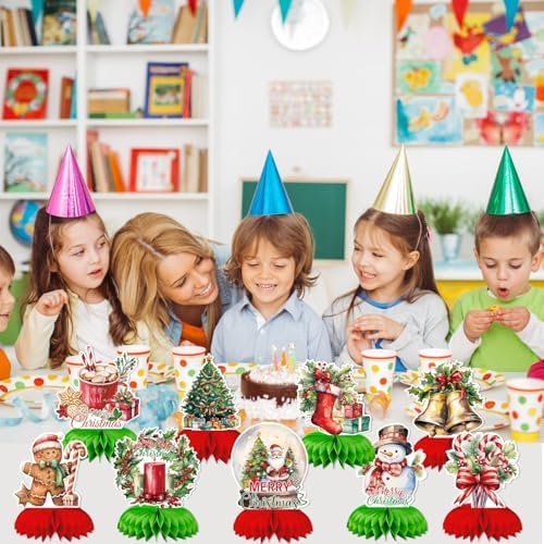 Christmas Party Centerpieces, Christmas Honeycomb Centerpieces for Table