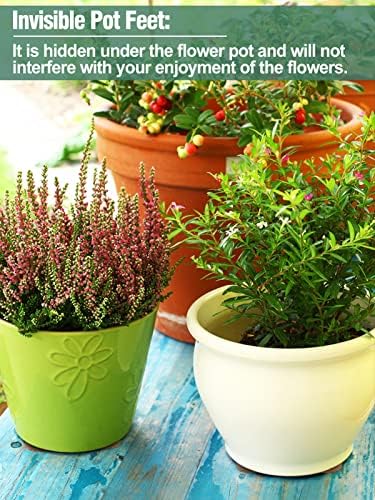 60Pcs 2" Dia Invisible Non-Slip Cork Pot Feet for Outdoor Planters Drainage
