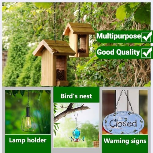 12 Pack 11 Inch Plant Hanger,Black Hanging Chains with S Hooks