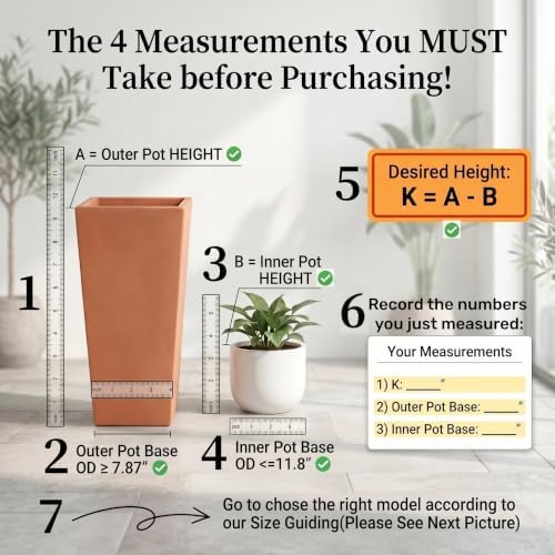 Adjustable Plant Risers for Inside Pots,16-31‘’ Height Adjustable