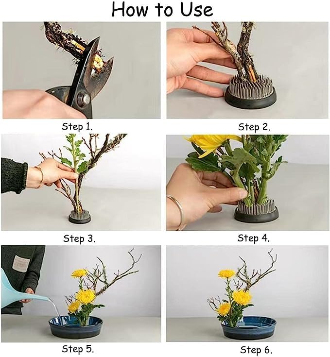 Eggone Flower Frog Stainless Steel Japanese Ikebana Pin Frog Floral Arrangement Holder Kenzan Flower Vase Round Metal Flower Arranger Tool (3.2inch / 80mm)