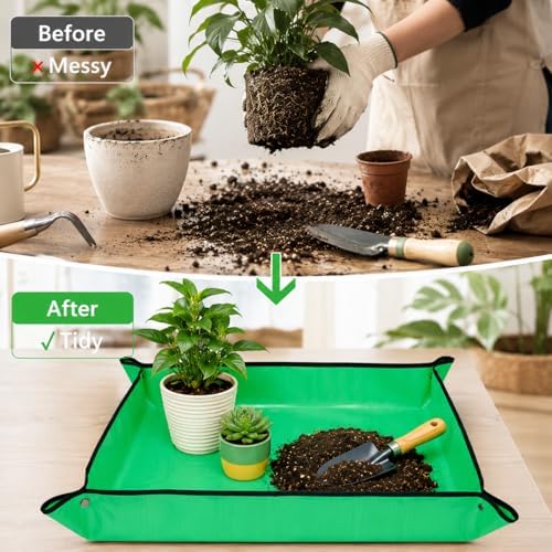 30" x 30" Repotting Mat for Transplanting & Potting Soil Mess Control