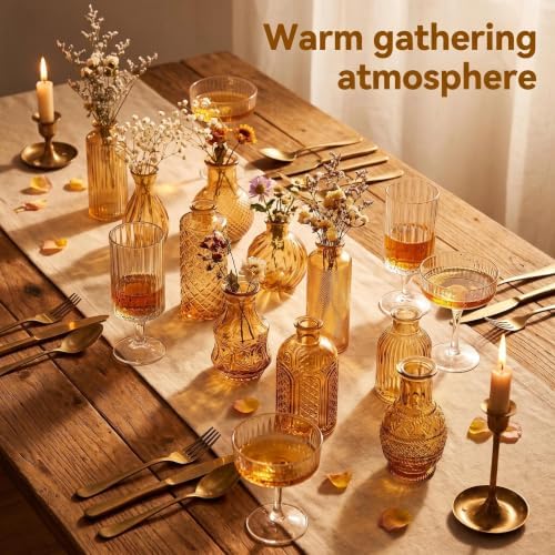 24PCS Mini Bud Vases As Wedding Centerpieces for Tables,Gold Bud Vases for Flowers,Small Flower Vases Suitable for Birthday Party,Anniversary,Wedding Reception,Baby Shower (Gold, 24PCS)