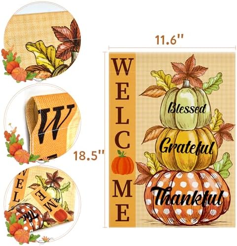 OHOME Fall Decor - Fall Garden Flag - Thanksgiving Decorations