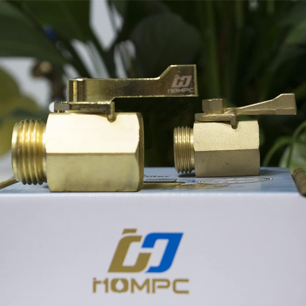 Super Heavy Duty 3/4" Brass Shut Off Valve Garden Hose Shut Off Valve Garden Hose Connector 2 PCS