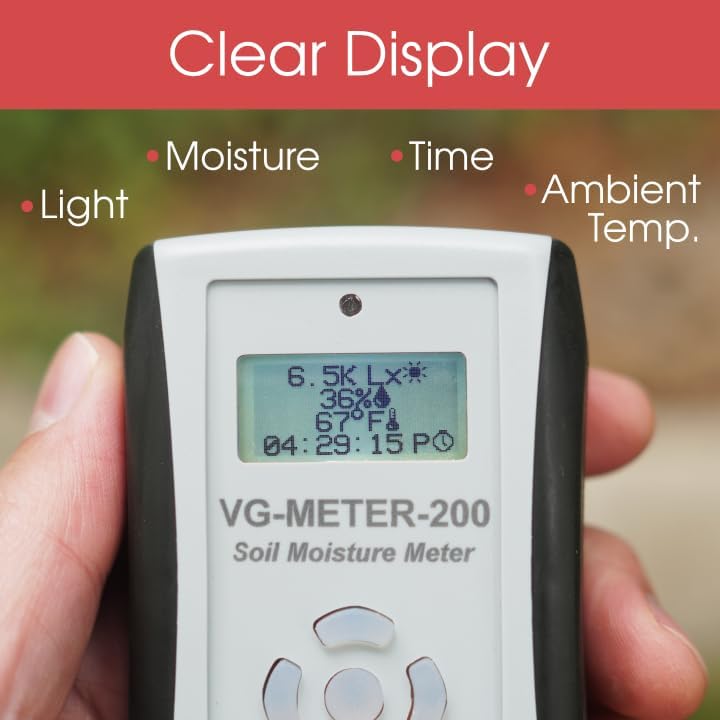 Professional Grade Digital Soil Moisture Meter with Dielectric Probe, Highly Accurate, Probe Will Never Corode