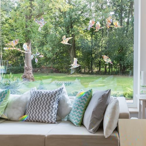 Niviy Non Adhesive Rainbow Window Clings for Glass Window Decals