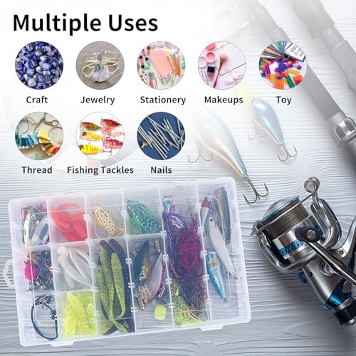 Bead Organizer Storage 36 Grid Jewelry Tackle Craft Box Adjustable Dividers