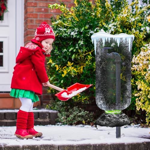 MIXC Outdoor Faucet Covers for Winter Freeze Protection, 15" x 35" Hose Bib Covers for Winter, Reusable Thicker Waterproof Insulated Spigot Cover