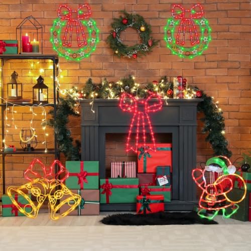 TRWYMZ Christmas Decorations - 16" Christmas Window Silhouette Lights
