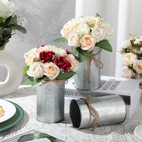5.91 Inch Rustic Vase Wedding Table Centerpieces,Iron Color,32 Pcs