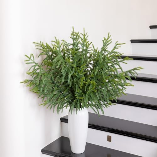 GIAUMA 16 Pcs 36'' Long Artificial Norfolk Pine Stems Realistic Branches